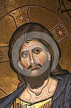 Monreale, mosaic of Christ Pantocrator photo