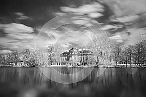 Monrepos Lakeside Palace near Ludwisburg, old architecture in Germany , in Baden-WÃ¼rttemberg,