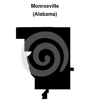 Monroeville outline map
