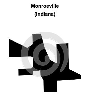 Monroeville outline map