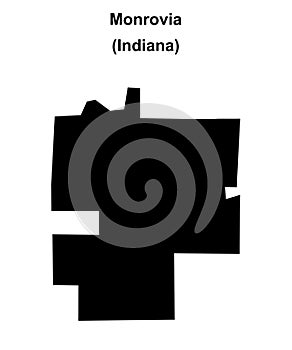 Monrovia outline map