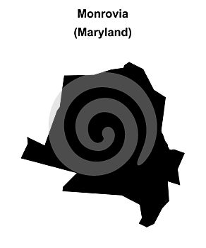 Monrovia outline map