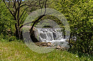 Monsal dale weir waterfall, Peak District May 2020