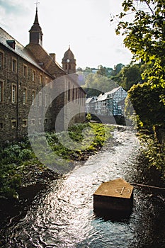 Monschau in Eifel region. A small picturesque town in Noth Rhine-Westphalia, Germany