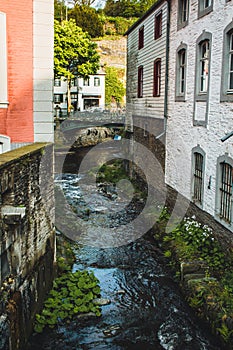 Monschau in Eifel region. A small picturesque town in Noth Rhine-Westphalia, Germany