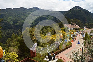 Monserrate mountain in Bogota, Colombia photo