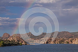 Monsoon Rainbow Over Scenic Watson Lake