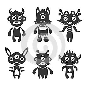 Monster Aliens Set. Vector