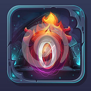 Monster battle GUI icon eldiablo flame photo