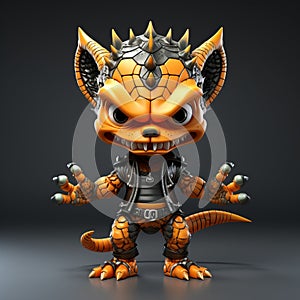 Monster Cat: A Highly Detailed Dracopunk Toycore Dragon Art photo