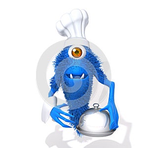 Monster chef 3d illustration