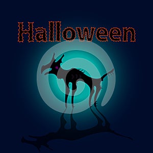 Monster dog in moon shine