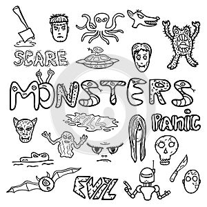 Monster doodles