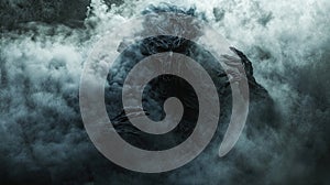 monster from doom in the forest. Selective focus