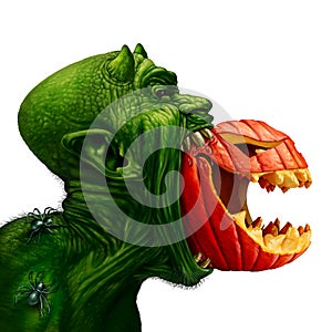 Monster Eating Jack O Lantern