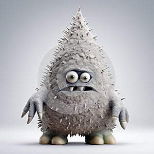 Monster Figurine With Inventive Designs And Concrete Texture