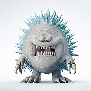 Monster Figurine With Inventive Designs And Concrete Texture