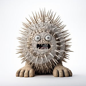 Monster Figurine With Inventive Designs And Concrete Texture