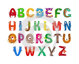 Monster funny alphabet