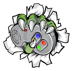 Monster Gamer Claws Holding Games Controller