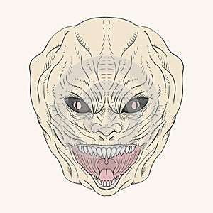 Monster head draw