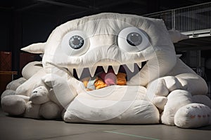 A monster made of pillows created with generative AI technology