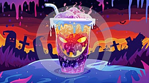 Monster Mash Slushie Cartoon