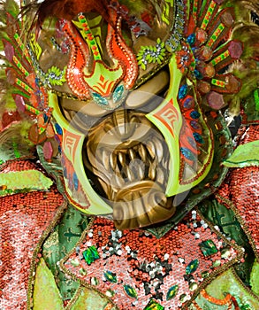 Monster mask in carnival of Santo Domingo photo