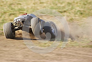 Monster truck in action on the terrain