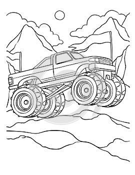 Monster Truck Coloring Page for Kids