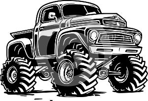 Monster truck - high quality vector logo - vector illustration ideal for t-shirt graphic