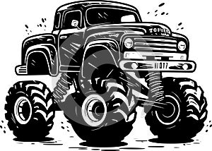 Monster truck - high quality vector logo - vector illustration ideal for t-shirt graphic