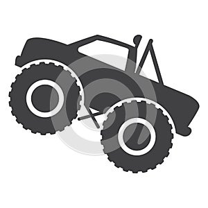Monster truck icon vector isolated