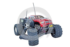 Monster truck with remote control near