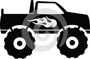 Monster truck svg vector cut file for cricut and silhouette