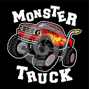 Monster truck vector logo