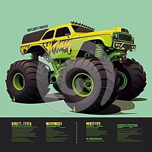 monster truck vector logo