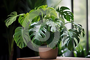 Monstera Deliciosa - Tropical rainforests (Generative AI)