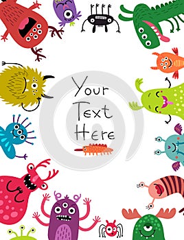 Monsters background for text