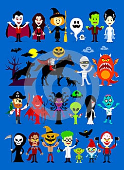 Monsters Mash Halloween Characters