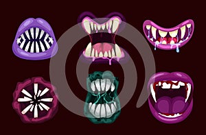 Cartoon monster mouth