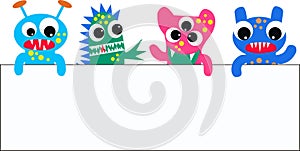 Monsters with a placard