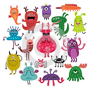 Monsters vector set