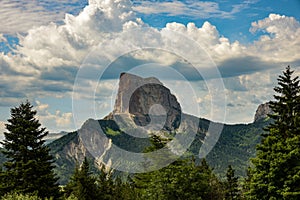 Mont aiguille in the vercors in france