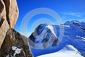 Mont Blanc (4810m) in Haute Savoie, France, Europe