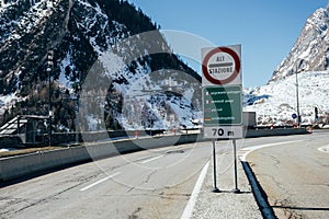 Mont Blanc alert sign