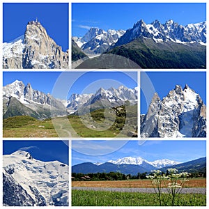 Mont-Blanc collage, France