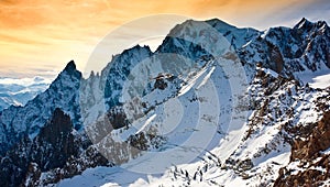 Mont Blanc, Courmayeur, helcopter