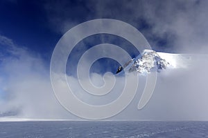 Mont Blanc du Tacul in cloud