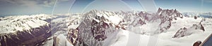 Mont Blanc massif in Grance. panoramic view